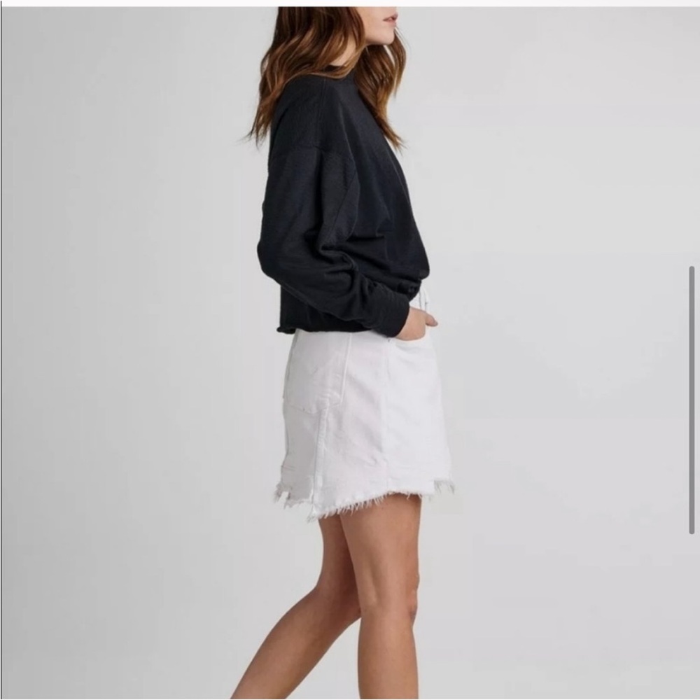 Hudson Jeans Asymmetrical White Mini Skirt